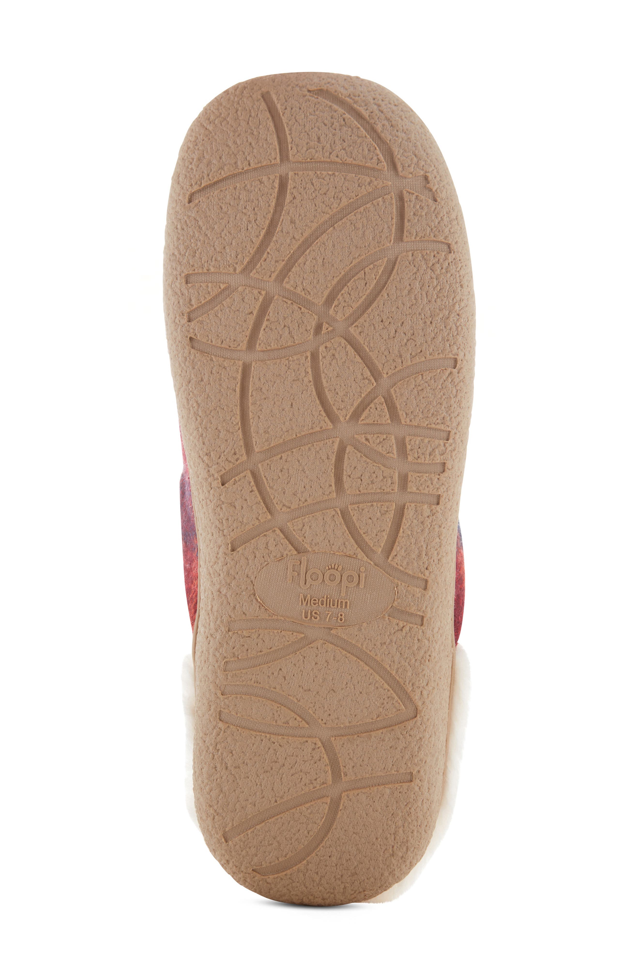 FLOOPI Faux Shearling Lined Slipper, Alternate, color, Red