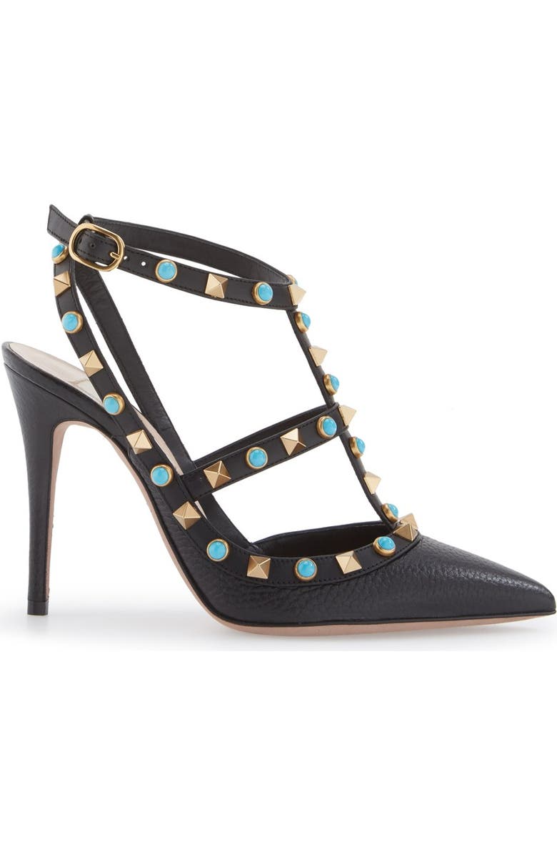 Valentino Garavani Valentino 'Rockstud' T-Strap Pump, Alternate, color,