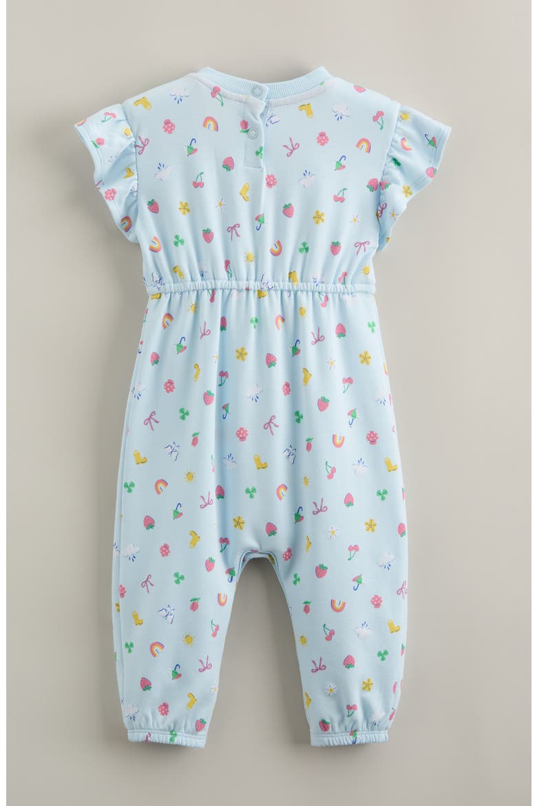 Ruffle Sleeve Romper, Alternate, color, BLUE DELICATE RAINY DAY