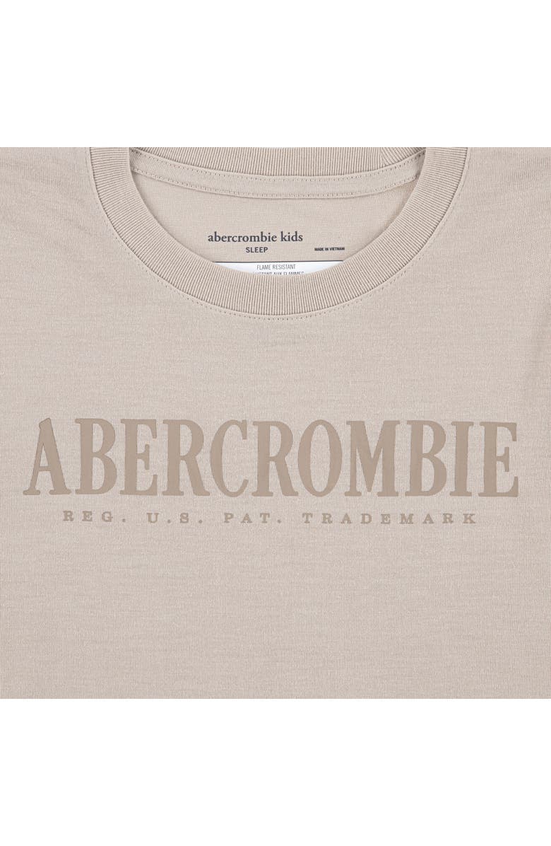 abercrombie kids Kids' Fitted Two-Piece Jogger Pajamas, Alternate, color, Simply Taupe