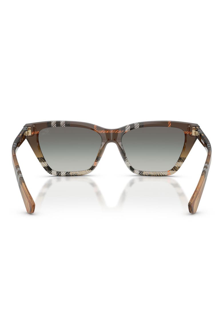 54mm Cat Eye Sunglasses, Alternate, color, CHECK SAND GRADIENT