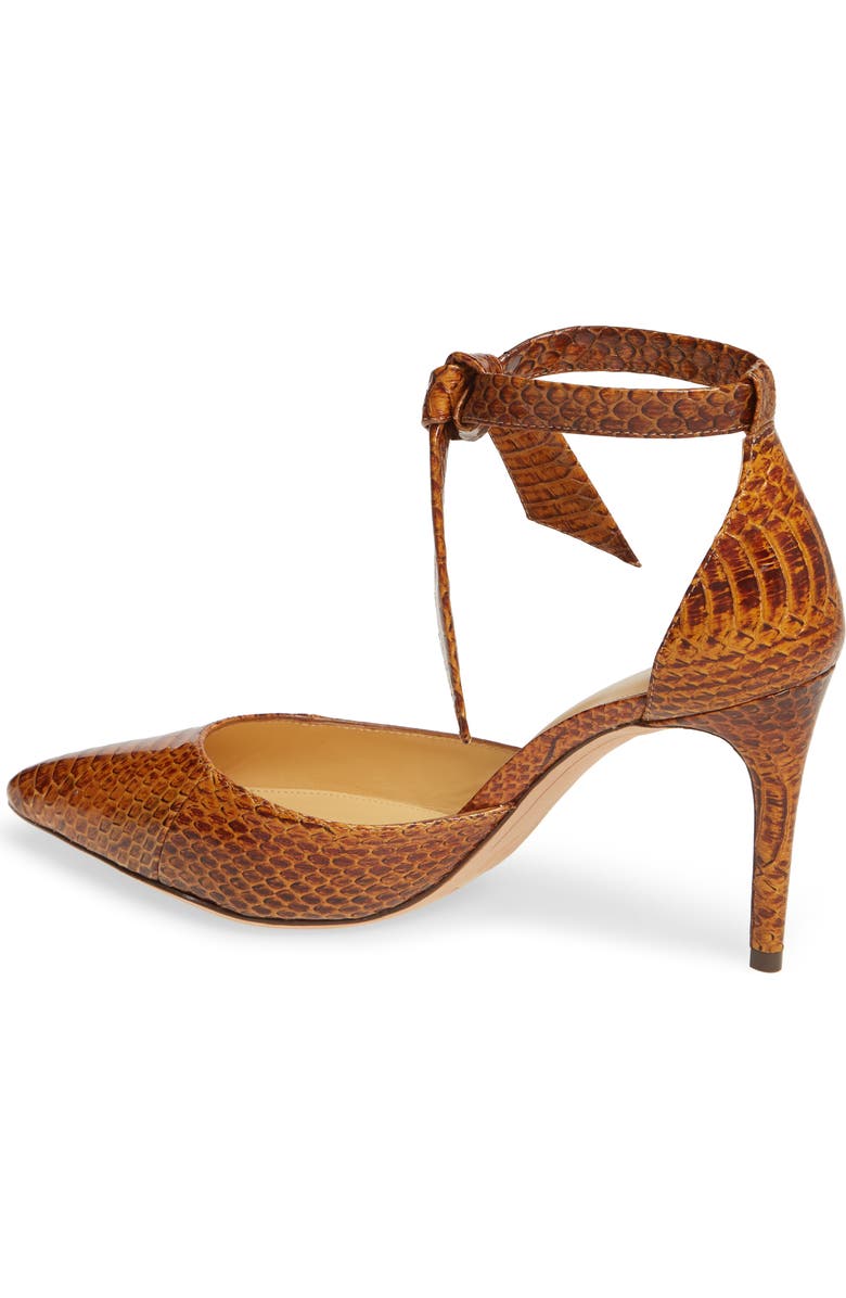 Alexandre Birman New Clarita Genuine Snakeskin Ankle Strap Pump, Alternate, color,
