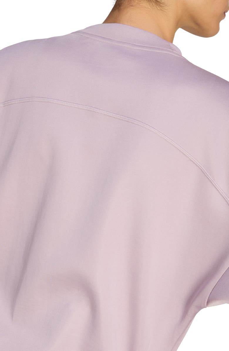 adidas Motion Yoga Essentials Cover-Up Sweatshirt, Alternate, color, Preloved Fig