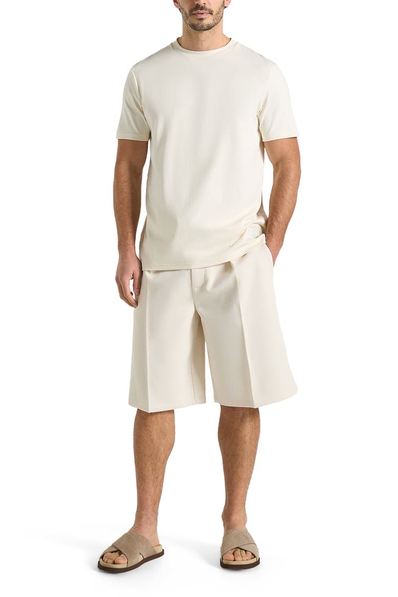 Auguste Tailored Twill Bermuda Shorts, Alternate, color, Cream