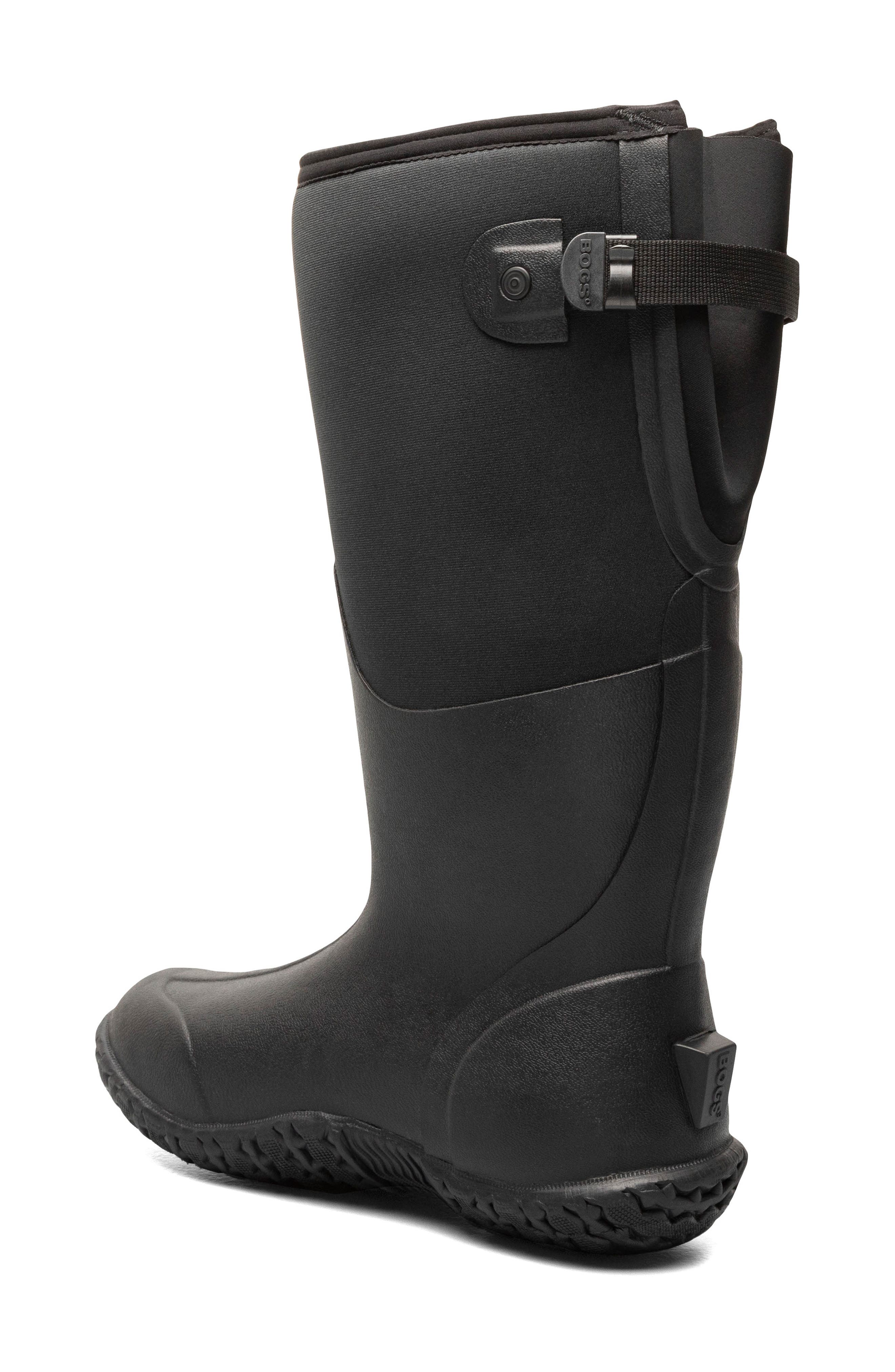 Mesa Insulated Adjustable Calf Waterproof Boot, Alternate, color, BLACK