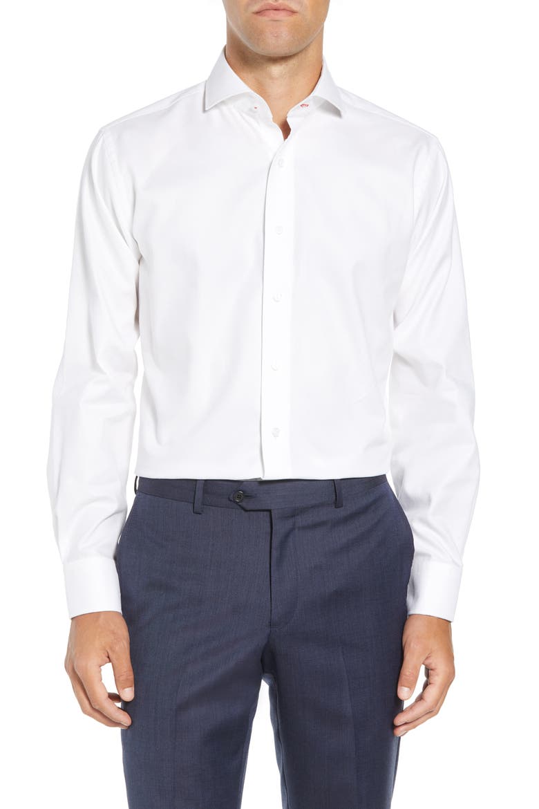 Regular Fit Solid Dress Shirt, Main, color, WHITE