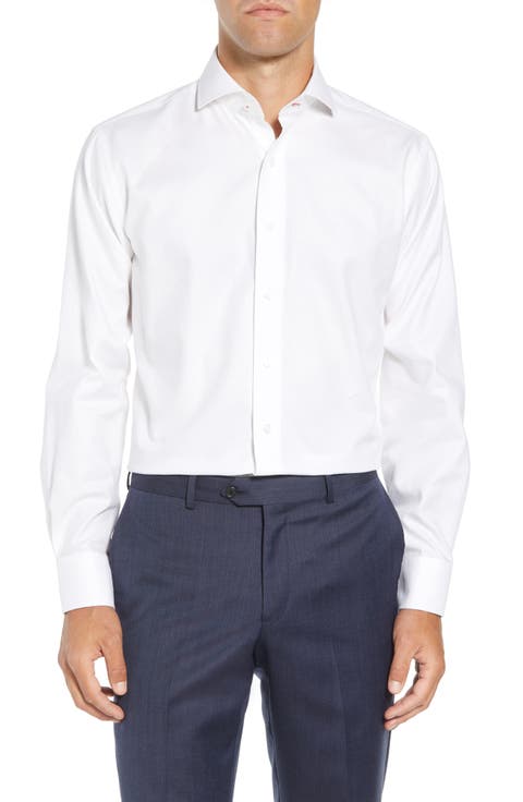 Regular Fit Solid Dress Shirt