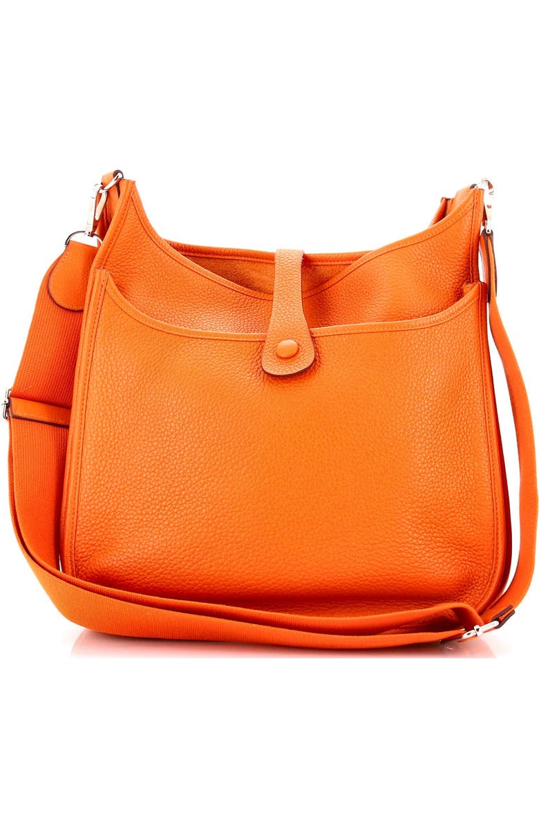 Pre-Owned Hermes Evelyne Bag Gen III Clemence GM, Alternate, color, Orange H