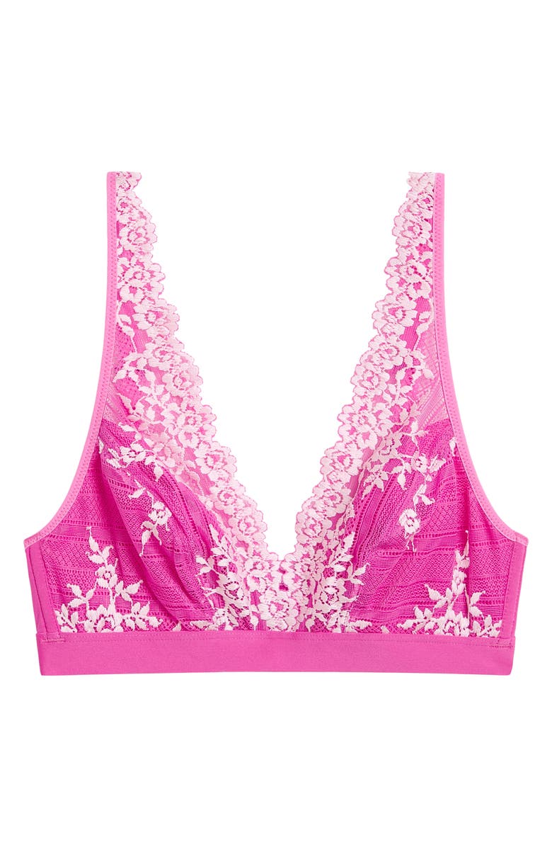 Wacoal Embrace Lace<sup>®</sup> Wire Free Bralette, Alternate, color, Wild Azalea/ Cradle Pink