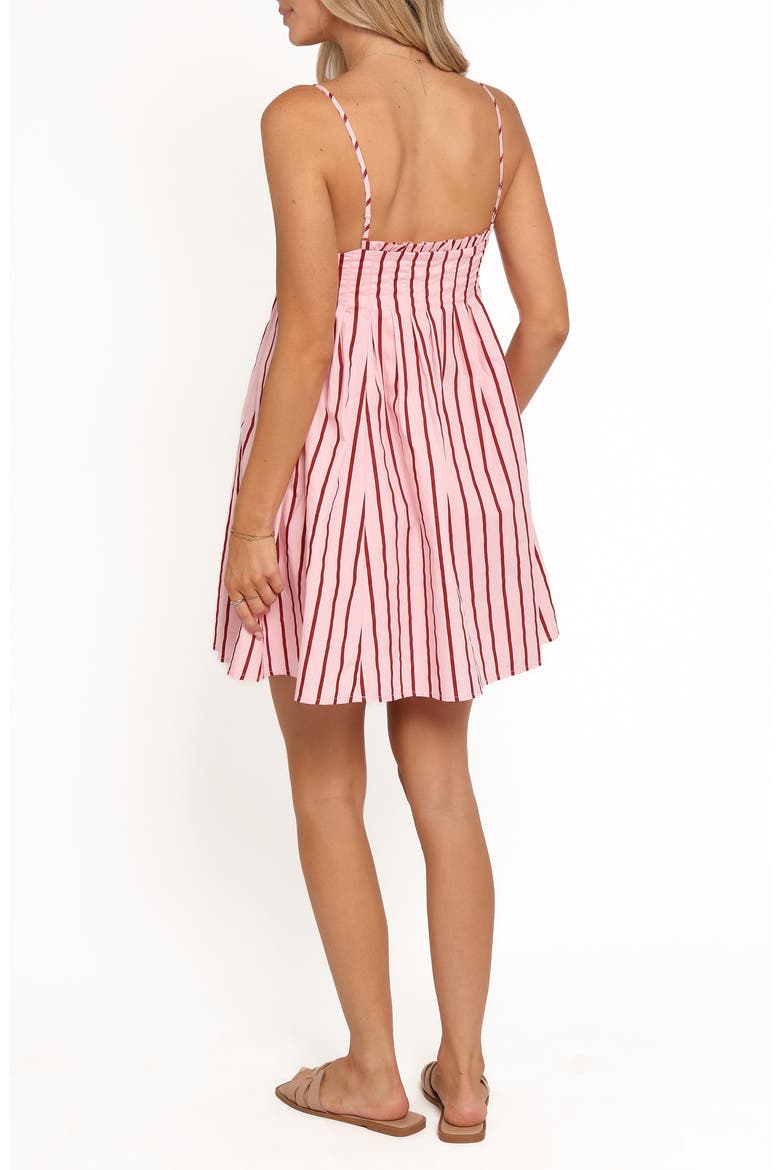 Cole Striped Minidress, Alternate, color, PINK STRIPE