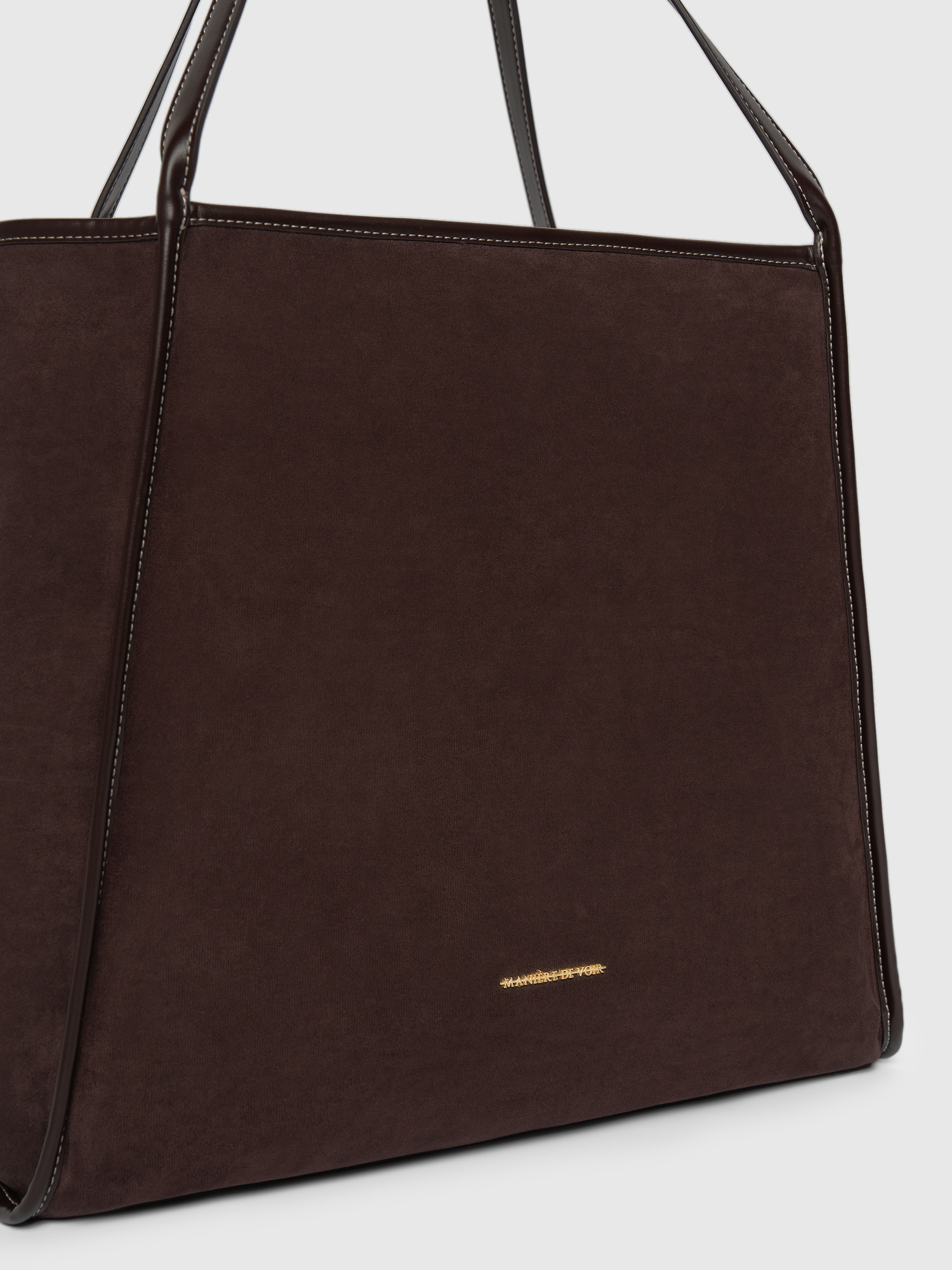 Dakota Unisex Reversible Leather & Suede Tote Bag, Alternate, color, Brown