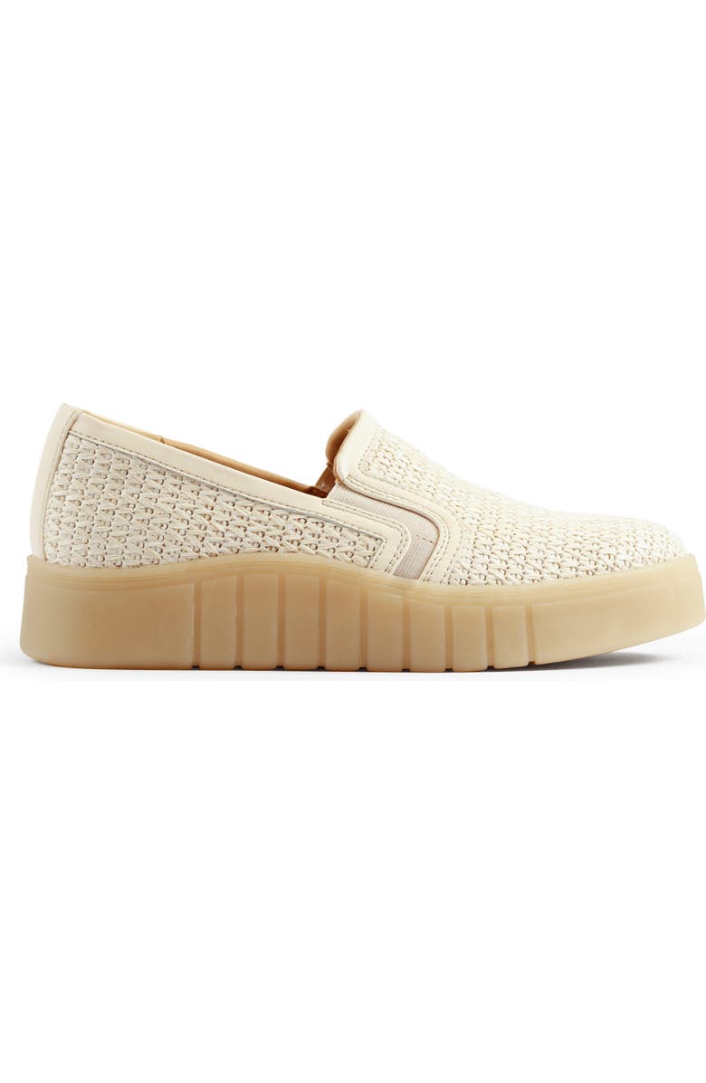 Clarks<sup>®</sup> Mykah Shine Platform Slip-On Sneaker - Wide Width Available, Alternate, color, Natural Raffia
