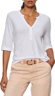 Sanctuary Rolled Sleeve V-Neck T-Shirt