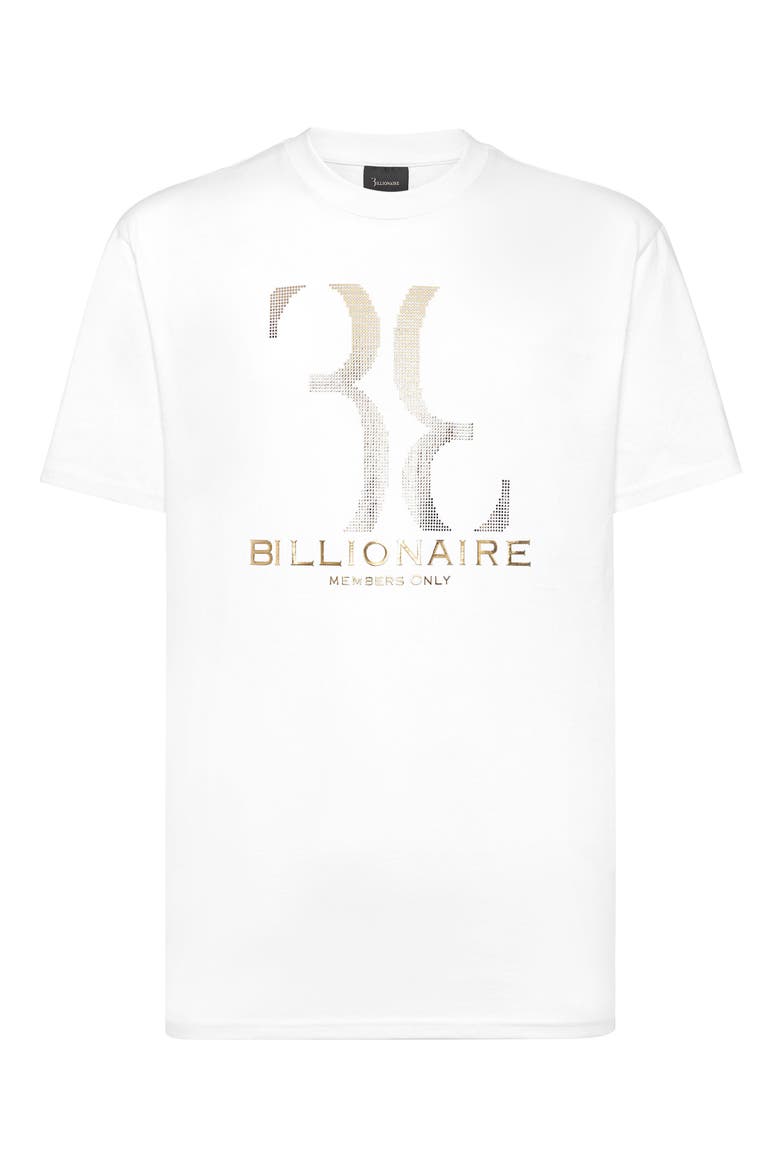 T-Shirt Round Neck Logo Men, Main, color, white