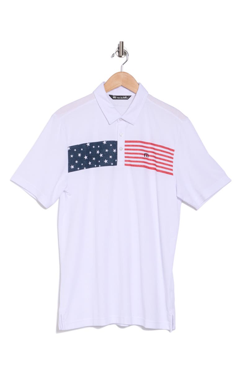 TravisMathew Sea to Sea 2.0 America Graphic Polo, Alternate, color, White