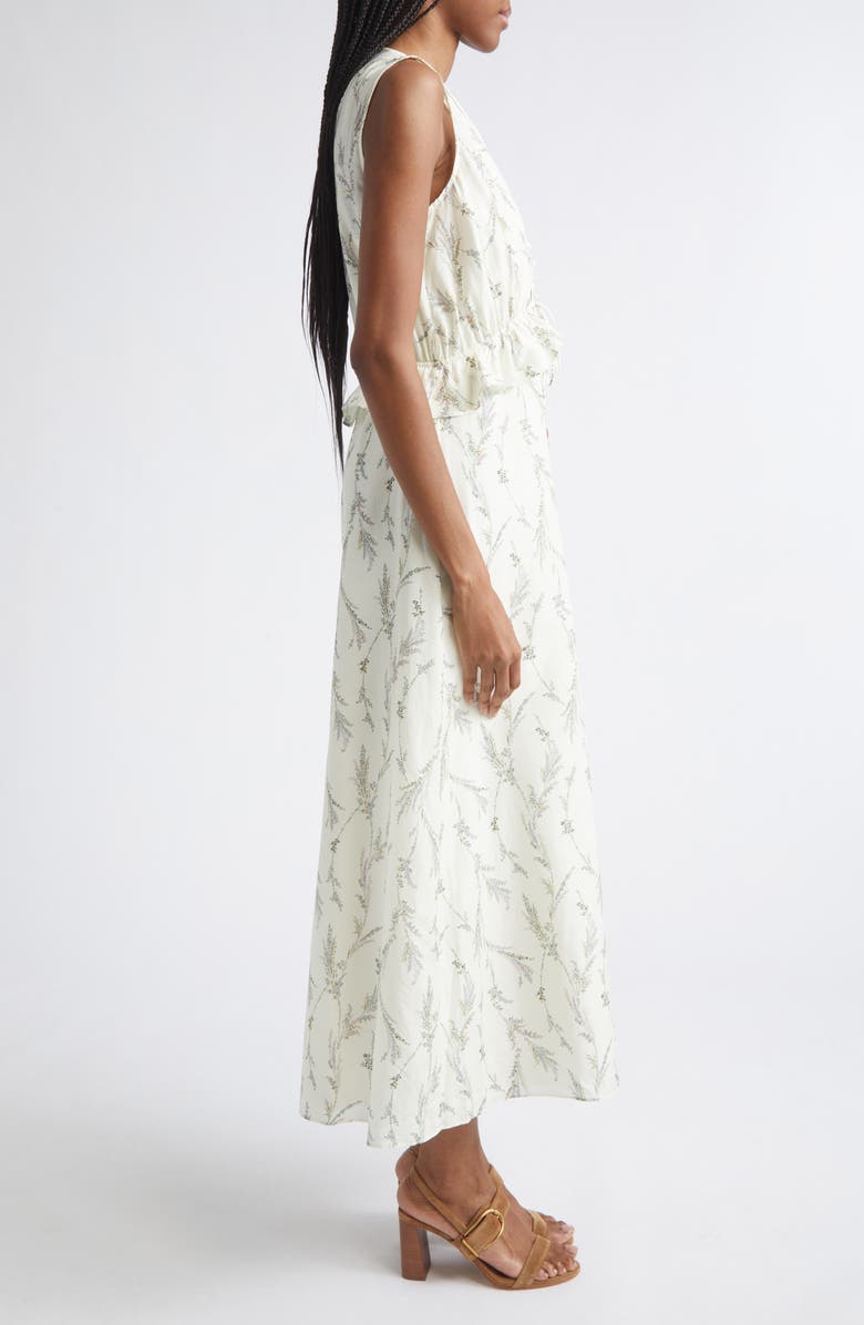 Veronica Beard Dominick Floral Cotton & Silk Dress, Alternate, color, Dove Multi