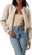 ASTR the Label Stacy Faux Shearling Crop Jacket