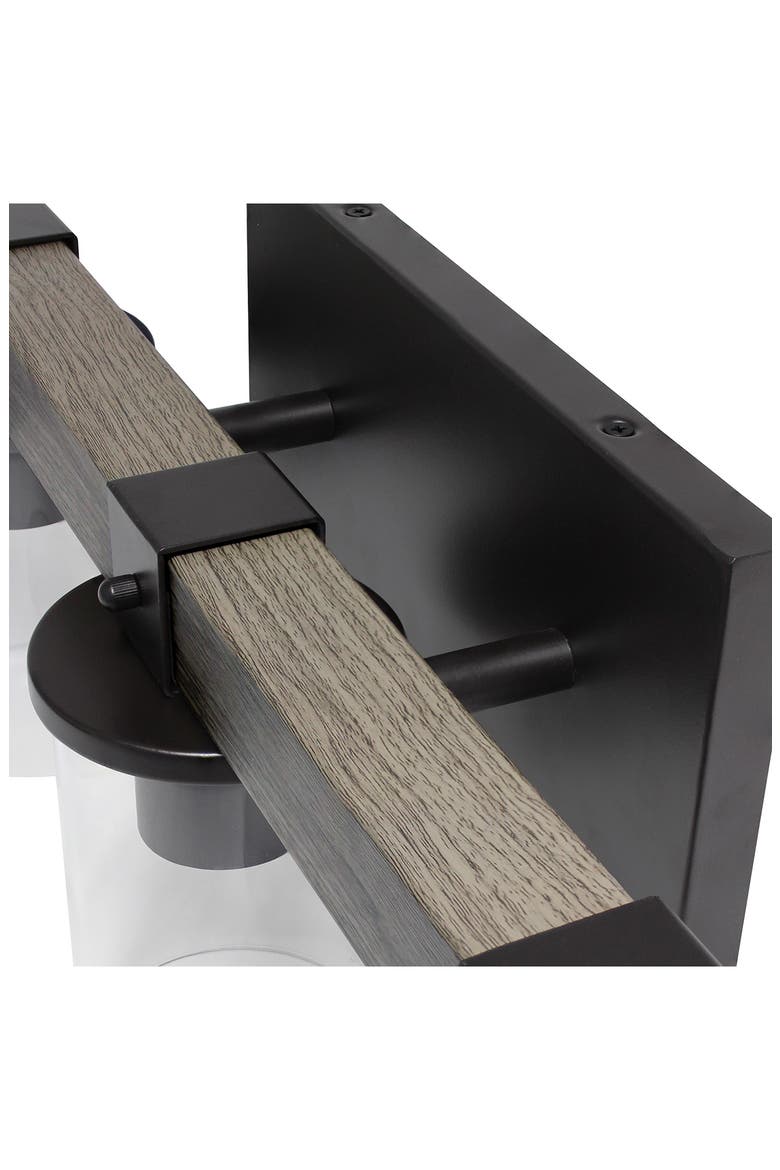 Farmhouse Rustic Wood Style 3 Light Vanity, Alternate, color, GRAY