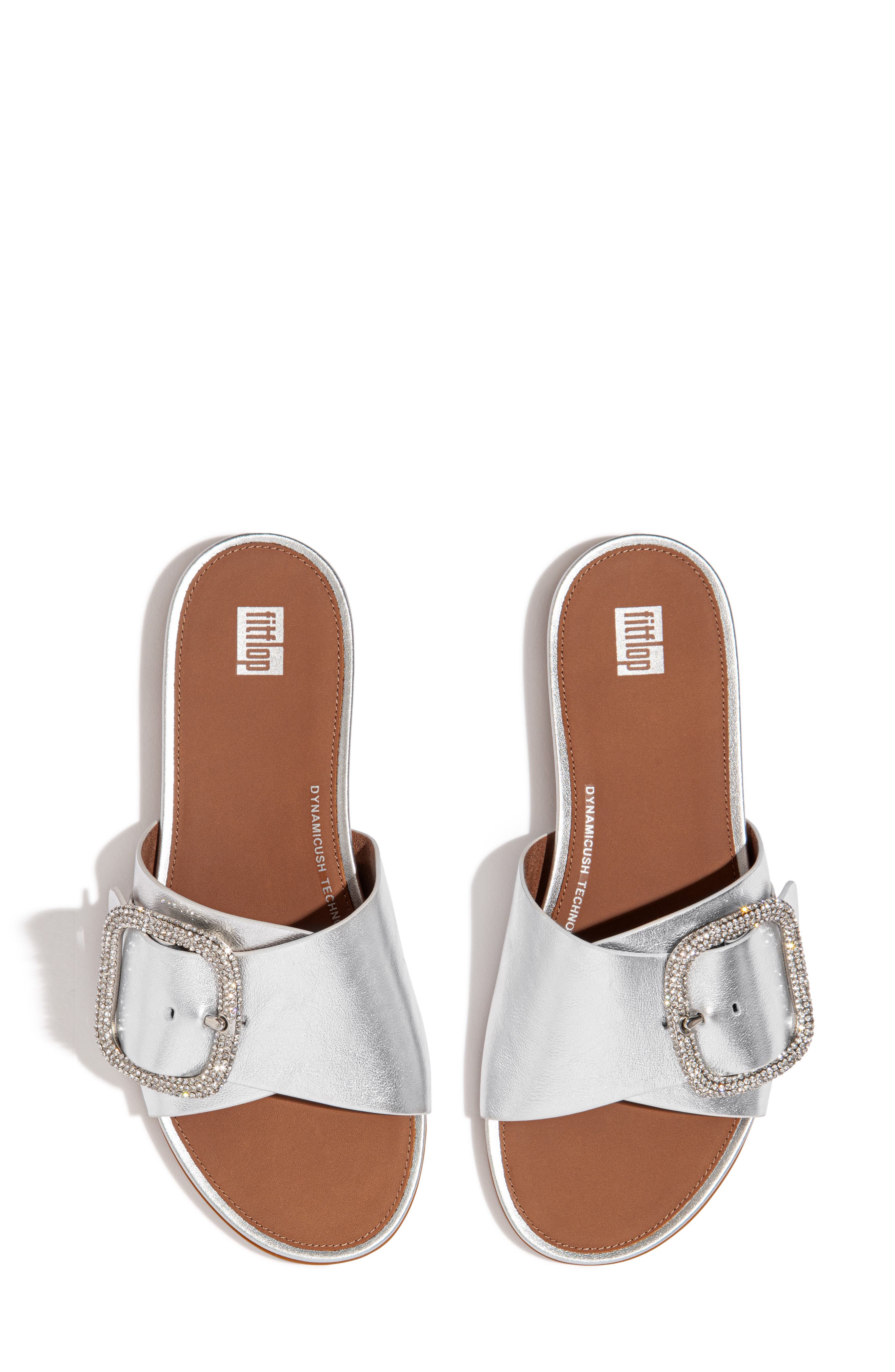 FitFlop Gracie Slide Sandal, Alternate, color, Silver
