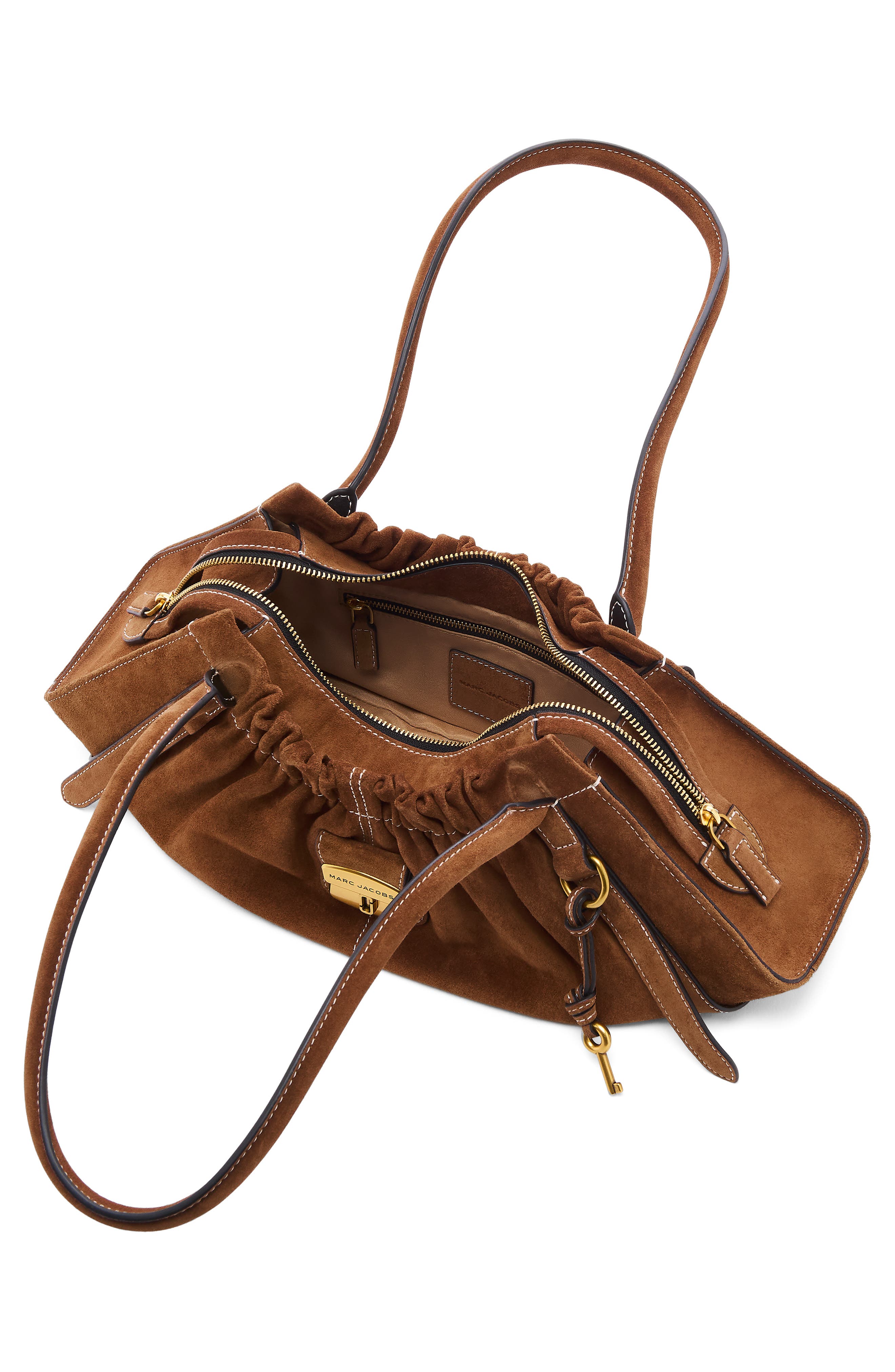 Marc Jacobs The Suede Cristina Small Satchel, Alternate, color, 