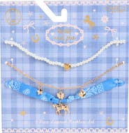 Capelli New York Kids' 3-Piece Horse Layered Necklace Set