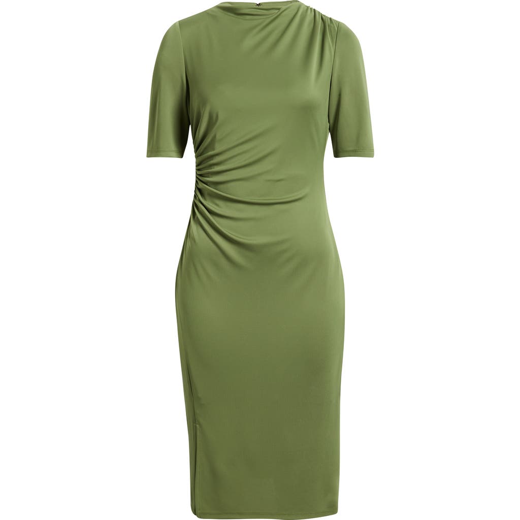 Anne Klein Ruched Body-con Dress In Green