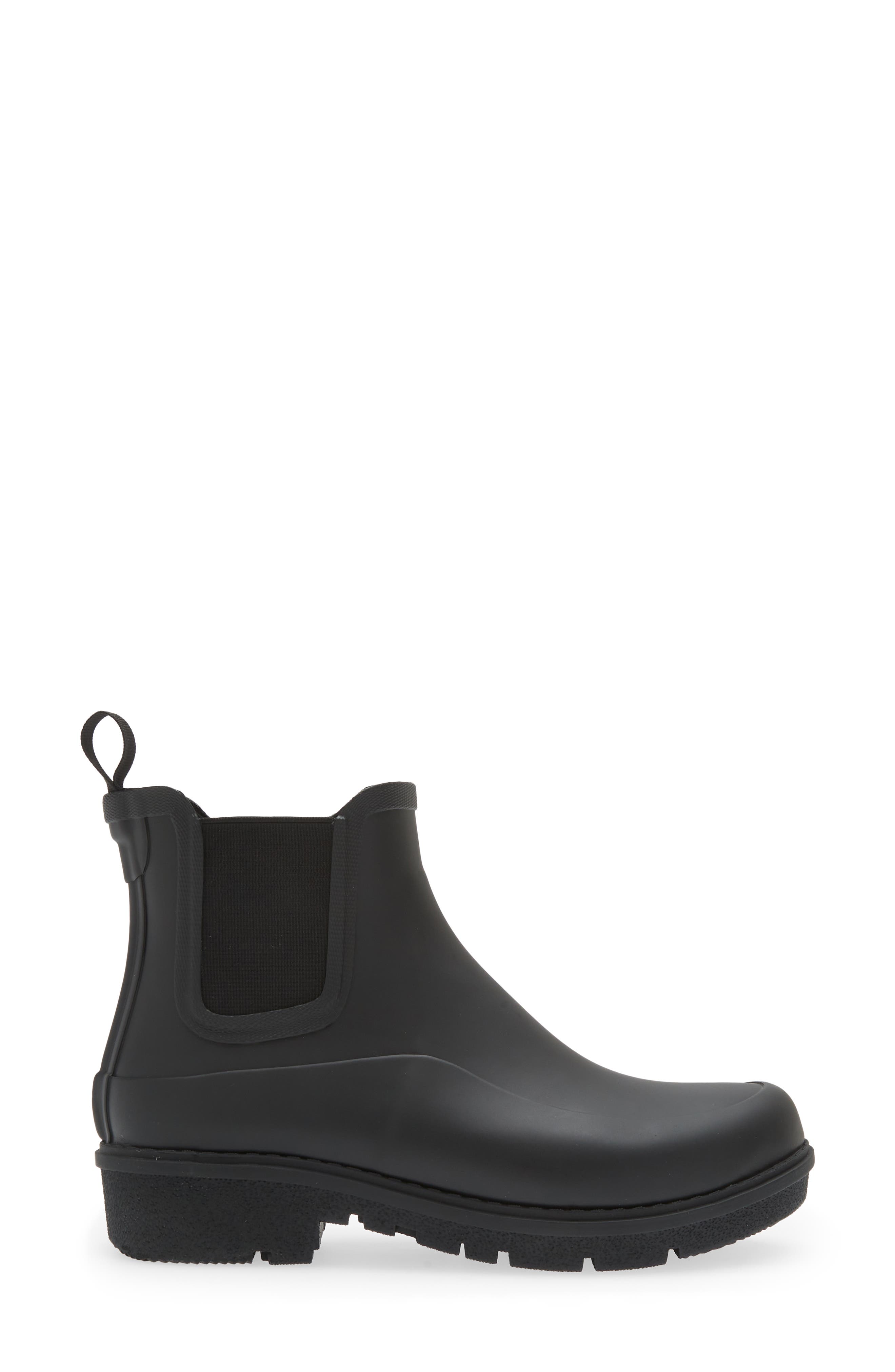 FitFlop WonderWelly Waterproof Chelsea Boot, Alternate, color, All Black