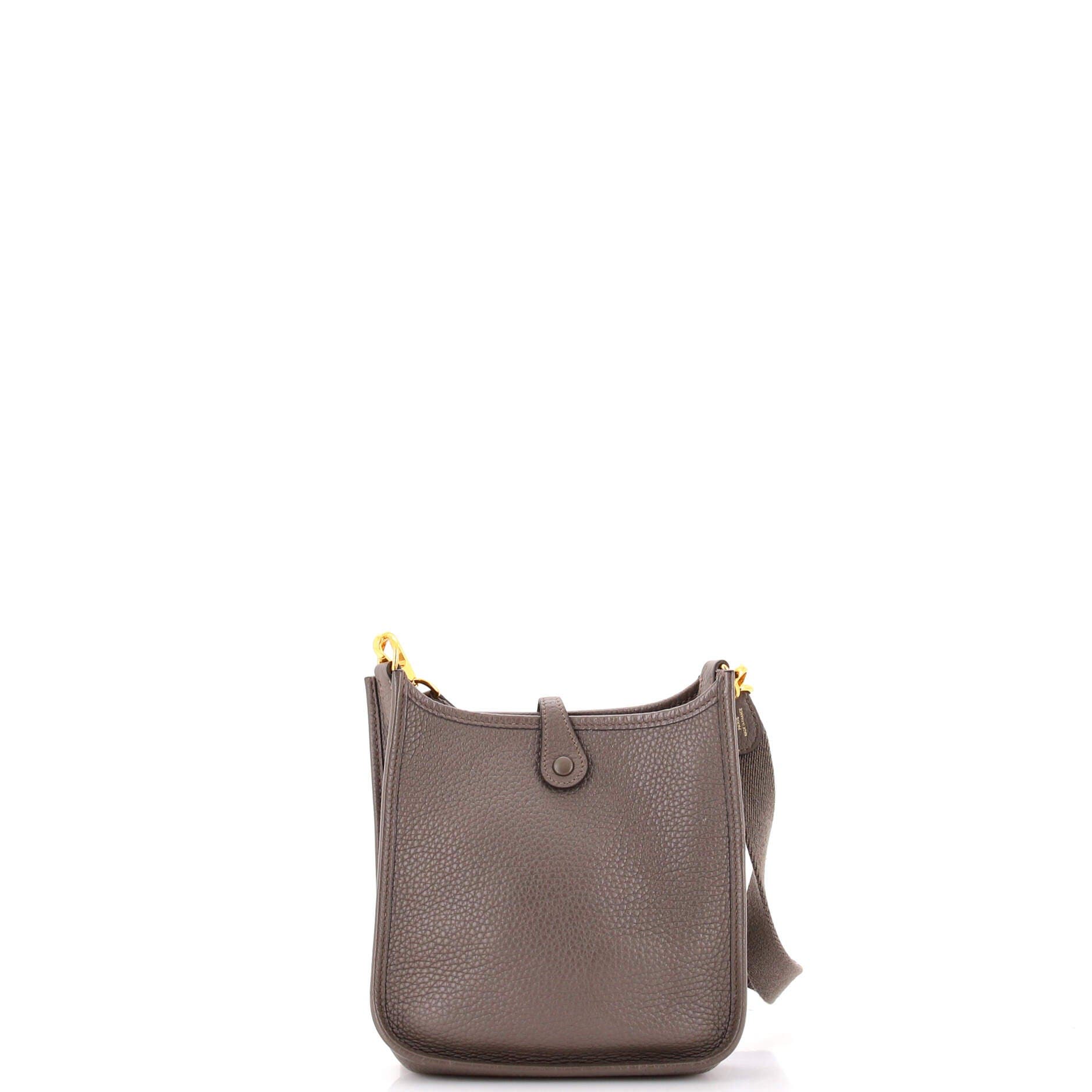 Pre-Owned Hermes Evelyne Bag Gen III Clemence TPM, Alternate, color, Vert De Gris