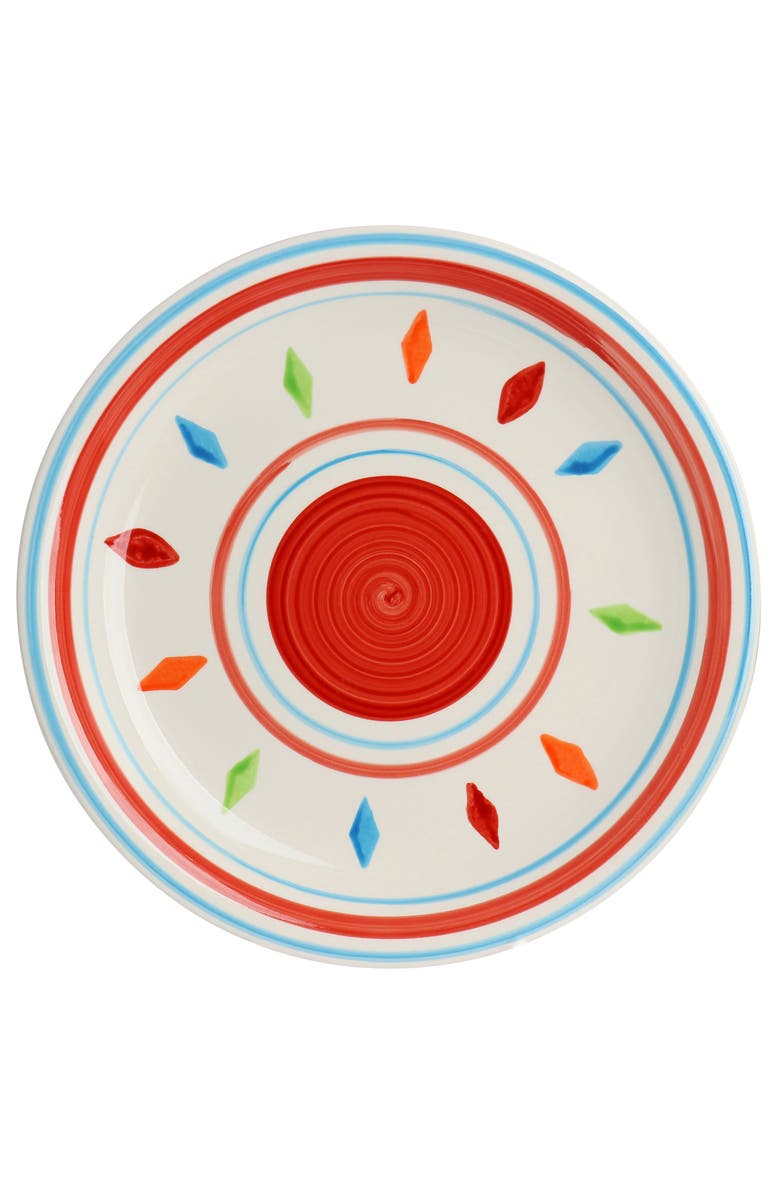 Gibson Home Heidy 12 Piece Hand Painted Durastone Dinnerware Set, Alternate, color, White