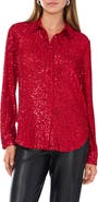 Vince Camuto Sequin Button-Up Shirt