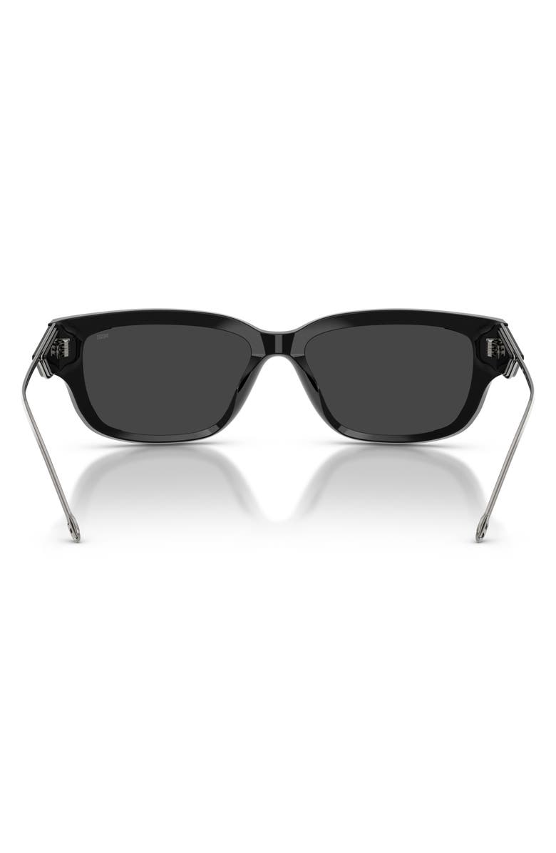 DIESEL<sup>®</sup> Geck-D 56mm Rectangular Sunglasses, Alternate, color, Black/ Grey Silver Mirror
