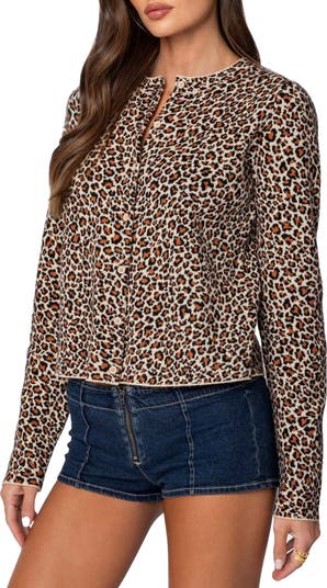 EDIKTED Leopard Print Cardigan | Nordstrom
