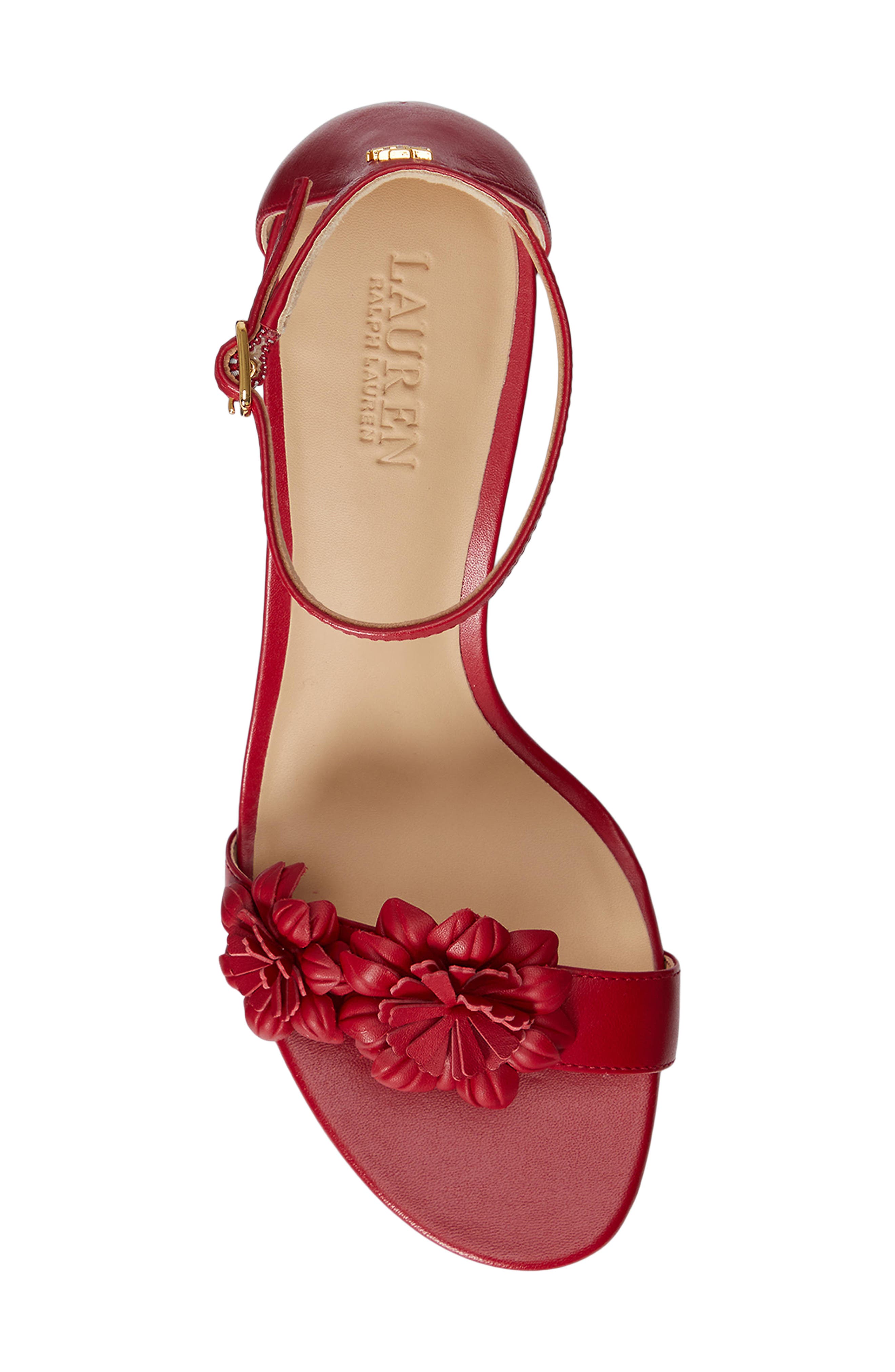 Allie Ankle Strap Sandal, Alternate, color, FESTIVE RED