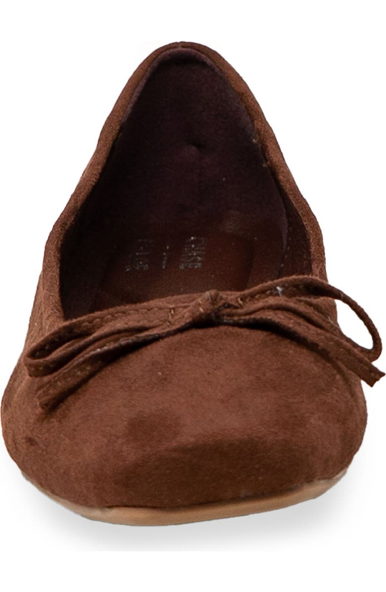 CHASE AND CHLOE Bow Ballet Flat, Alternate, color, Brown
