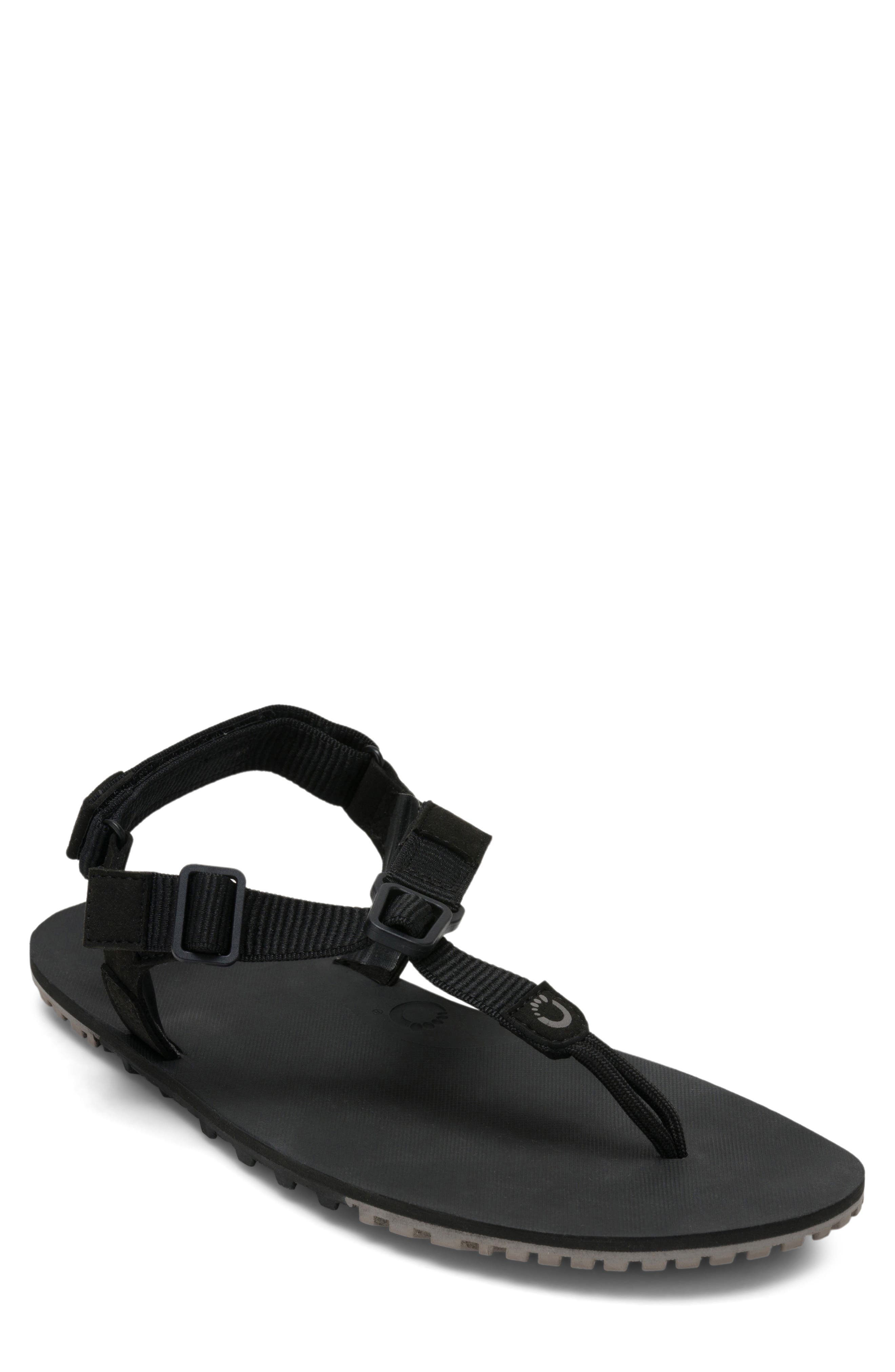 XERO SHOES H-Trail Barefoot Huarache Running Sandal, Main, color, Black