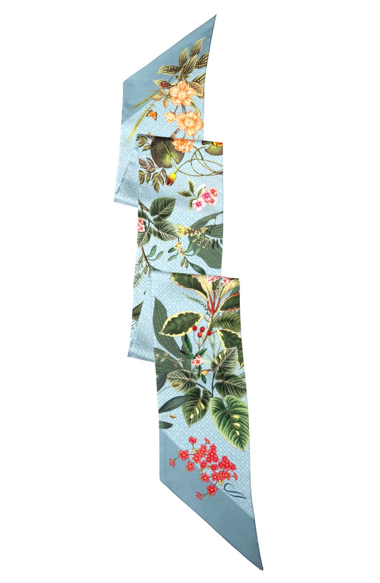 Elizabetta Ornella - Skinny Silk Scarf, Alternate, color, Dusty Blue