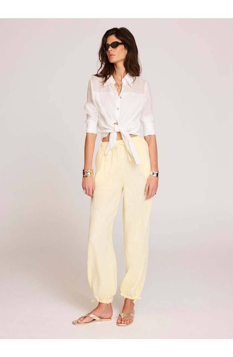 MINT VELVET Linen Balloon Trousers, Alternate, color, Yellow