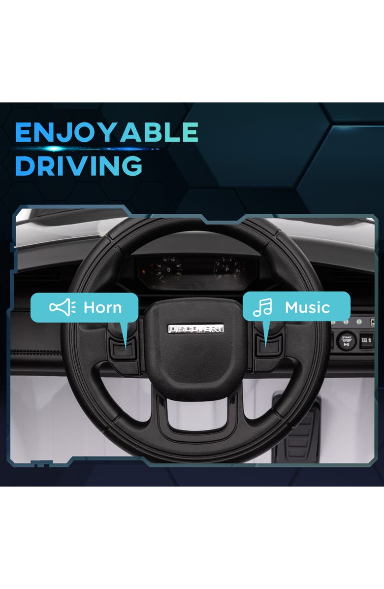 Qaba Land Rover Discovery Sport 12V Kids Ride on Car with Remote Control, Alternate, color, White