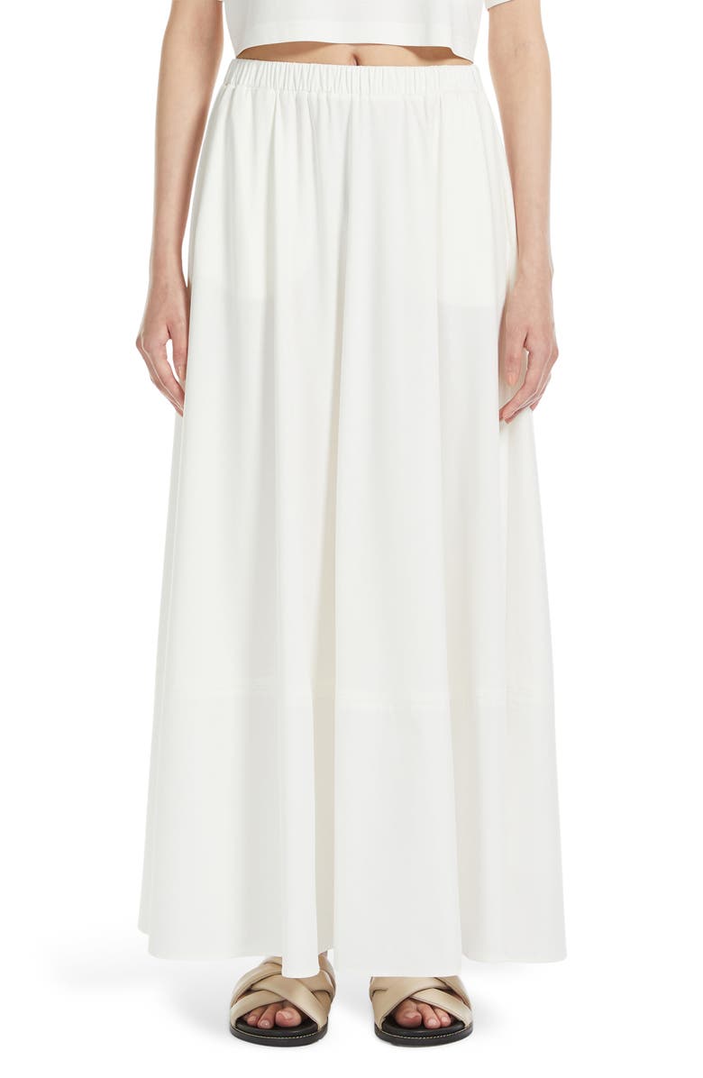 MM by Max Mara Roal Modal Blend Maxi Skirt, Main, color, White