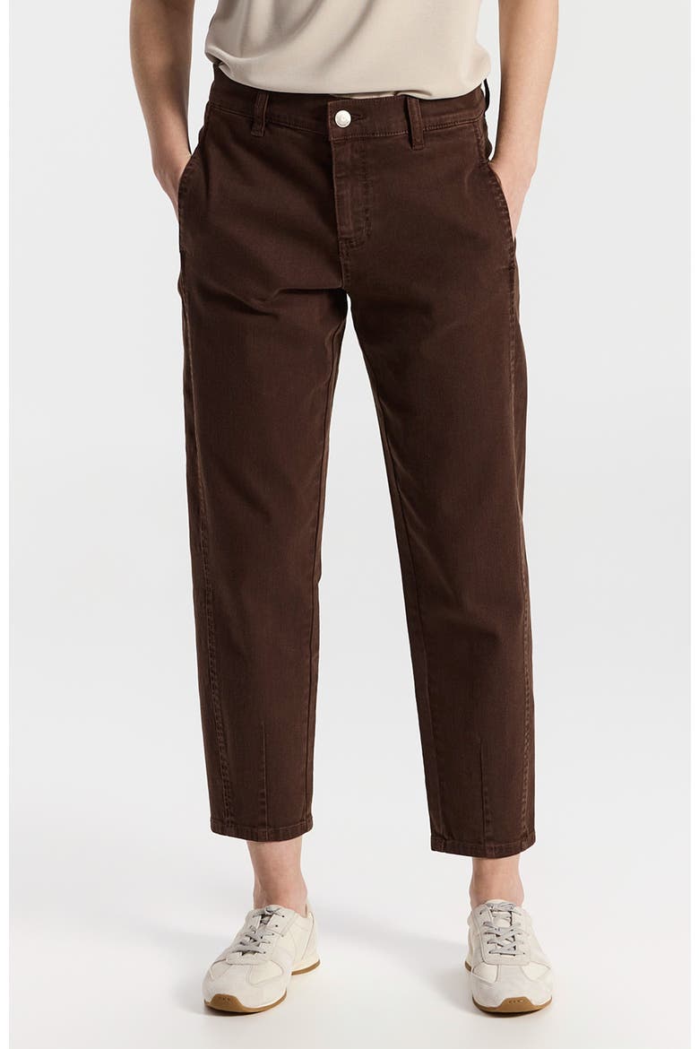 Brisbane Straight-Leg Cropped Trousers, Main, color, Dark Brown