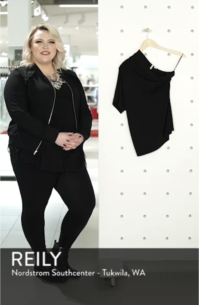 One-Shoulder Stretch Jersey Top, sales video thumbnail