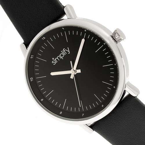 Simplify Unisex The 6200 Watch In Black/silver