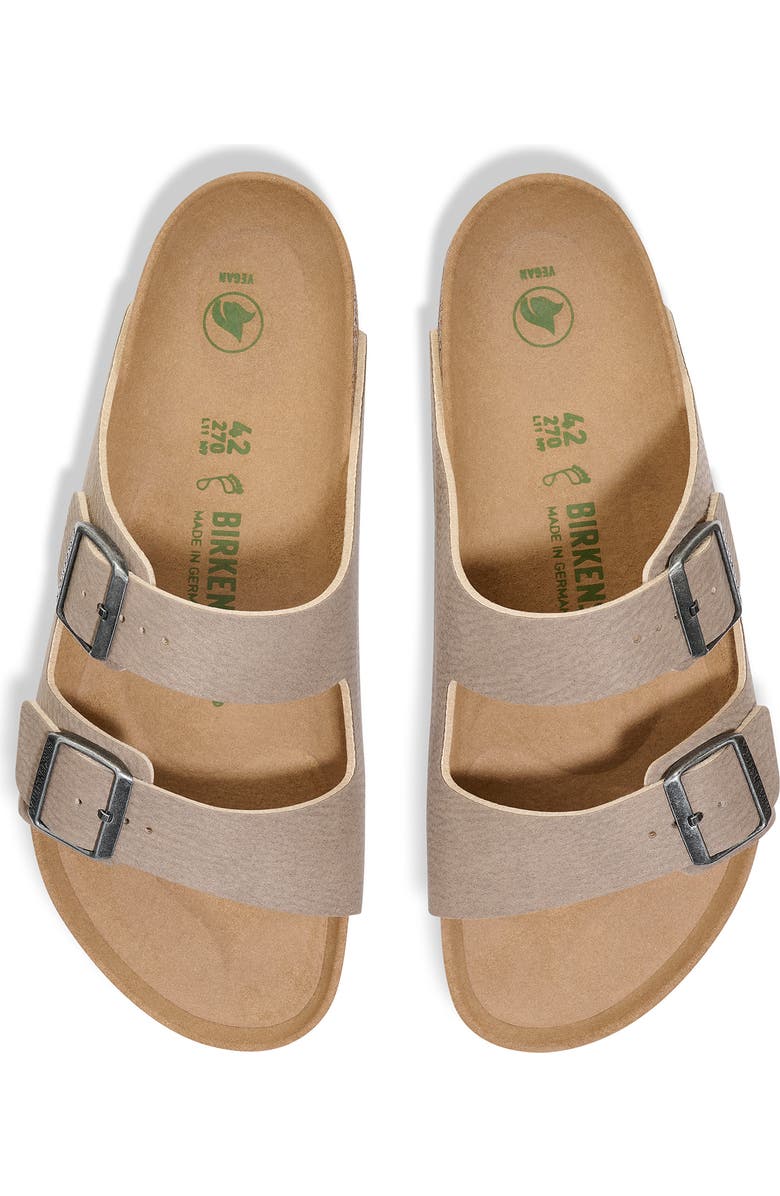 Birkenstock Arizona Slide Sandal, Alternate, color, Gray Taupe/ Espresso
