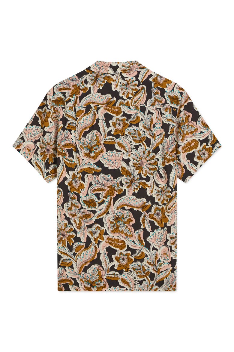 Relaxed Fit Print Short Sleeve Button-Up Shirt, Alternate, color, LUCKY BANDANA MULTI
