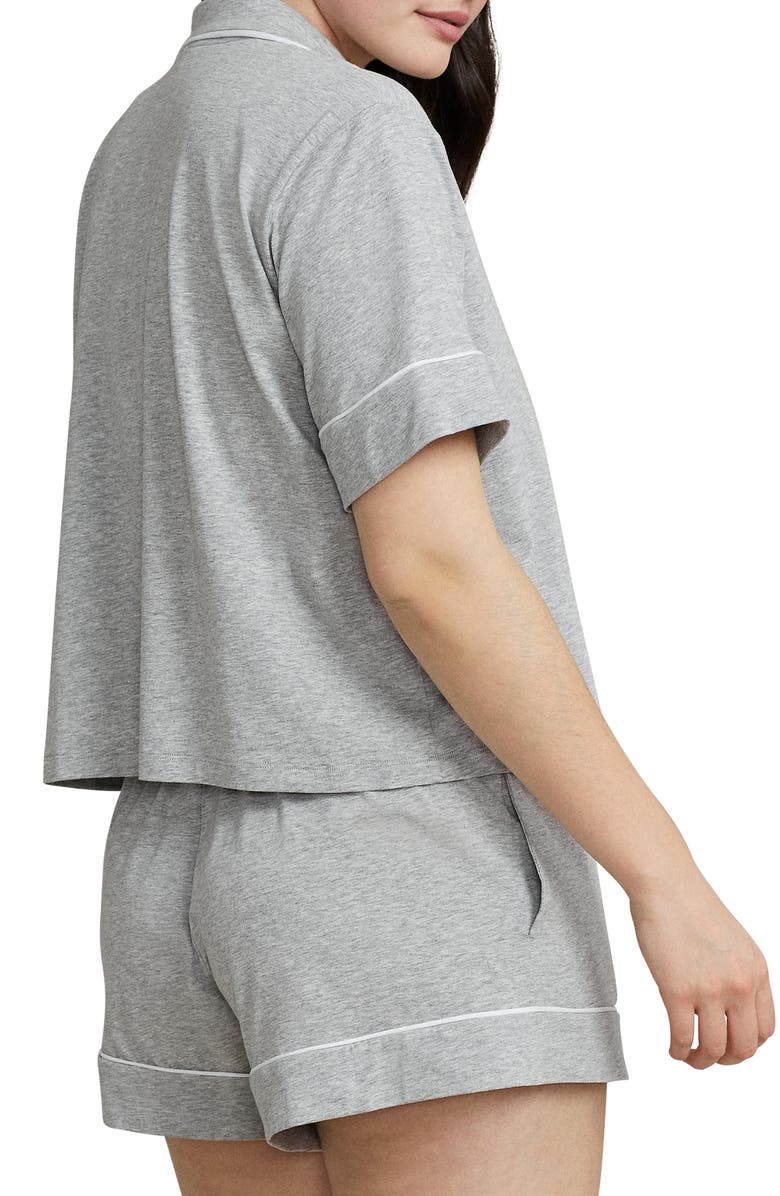 Polo Ralph Lauren Jersey Short Pajamas, Alternate, color, Heather Grey