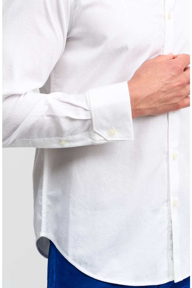 Waycross Jacquard Button-Up Shirt, Alternate, color, WHITE