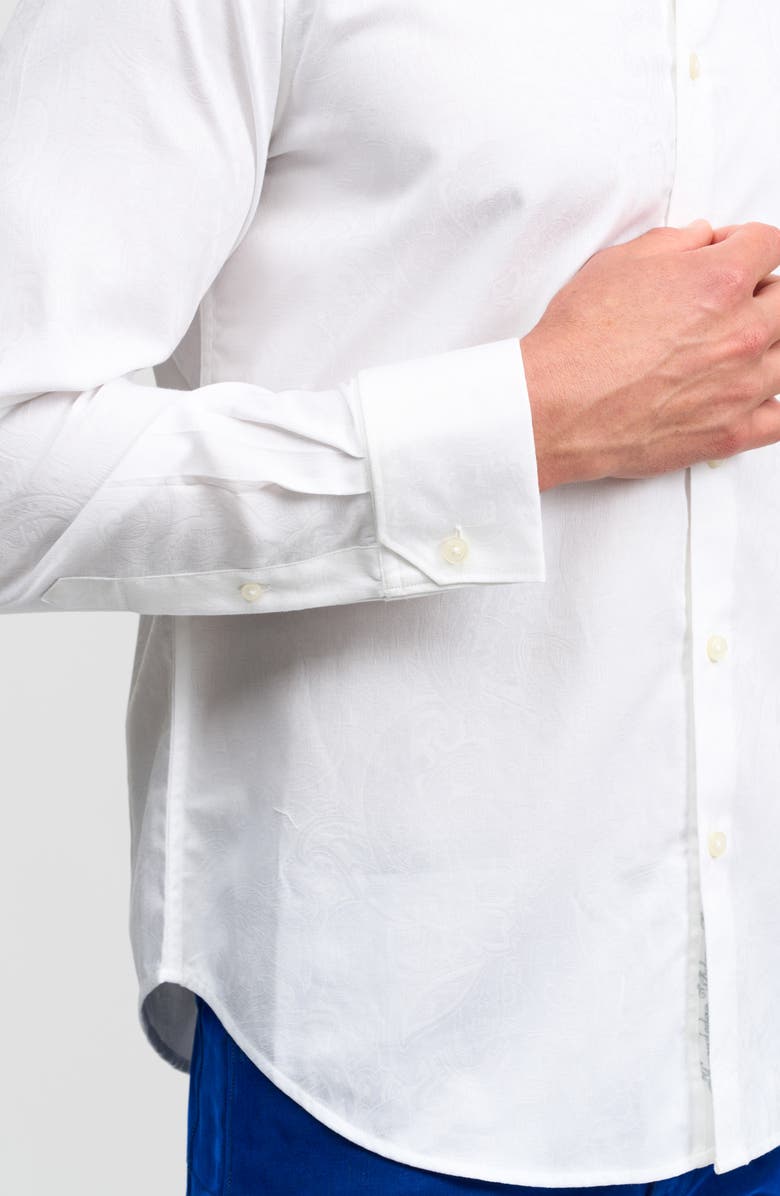 Robert Graham Waycross Jacquard Button-Up Shirt, Alternate, color, White