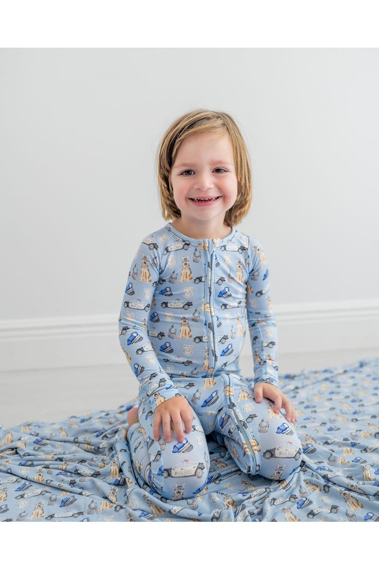 baby pajamas romper, Alternate, color, Baby Blue