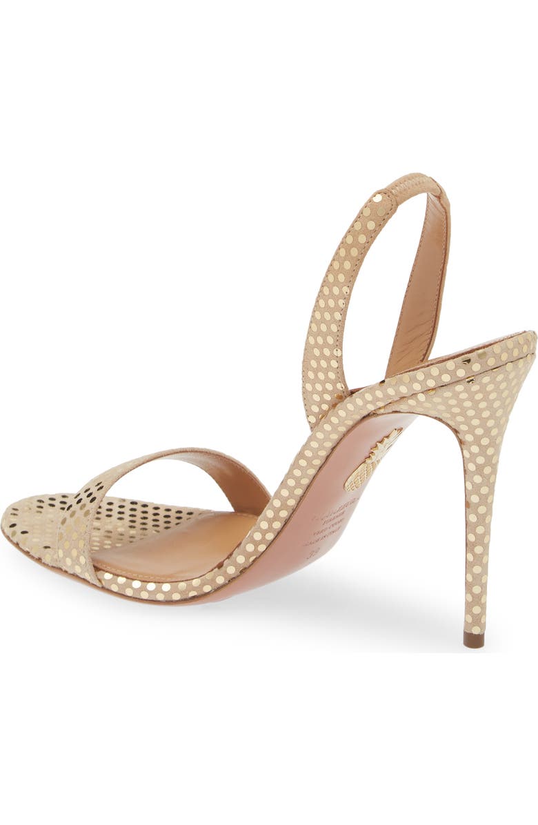 Aquazzura So Nude Paillette Embellished Slide Sandal, Alternate, color, Beige/Gold