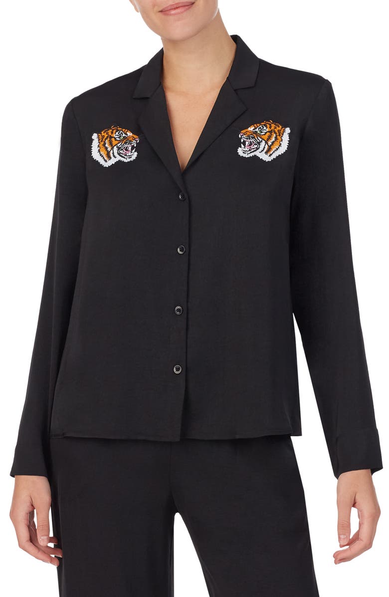 Shady Lady Notch Collar Pajama Top, Main, color, 